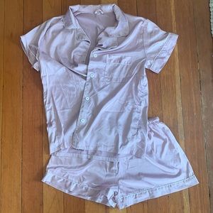Silk PJ set in lavender